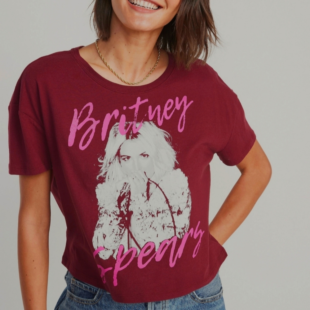 Britney Spears Cropped T-Shirt Ladies XL-NEW!!